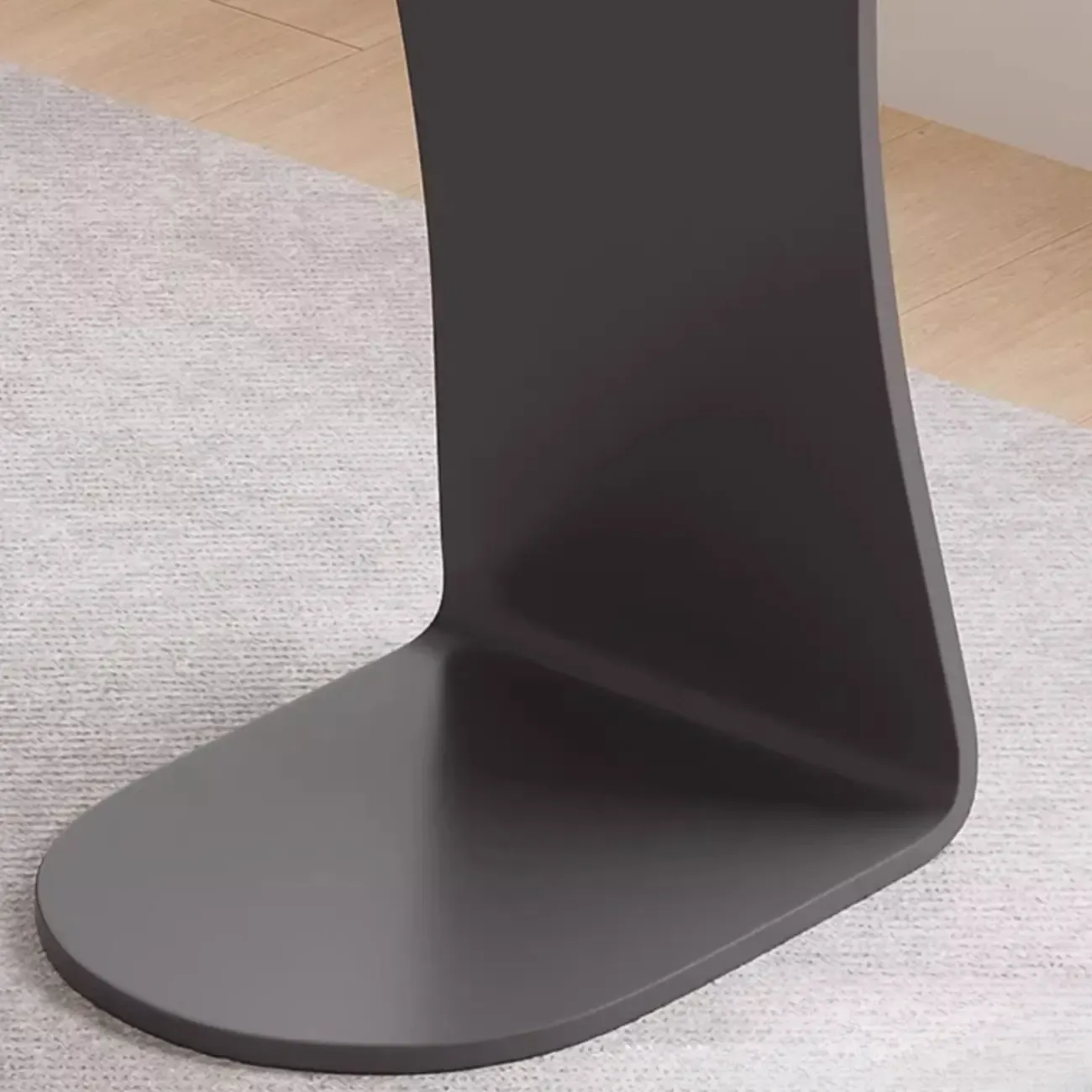 HomeyFad Square Leather Top C-Shape Metal Side Table