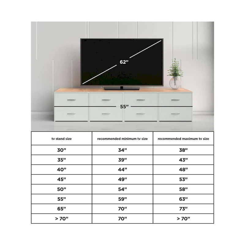 Trinell Casual Large TV Stand, Brown