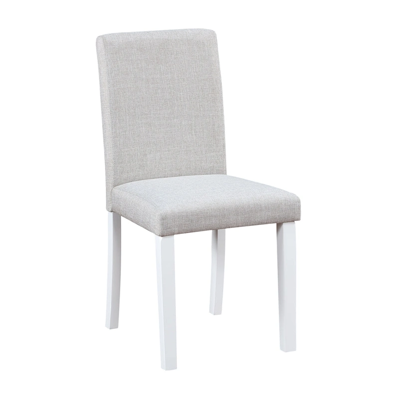 Dining Chairs Set of 2, Modern Kitchen & Dining Room Chairs, Upholstered Linen Cushion Seat and Rubber Wood Legs