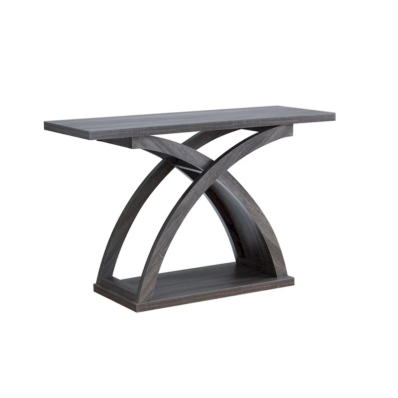 Transitional Distressed Grey 47-inch 1-Shelf Sofa Table