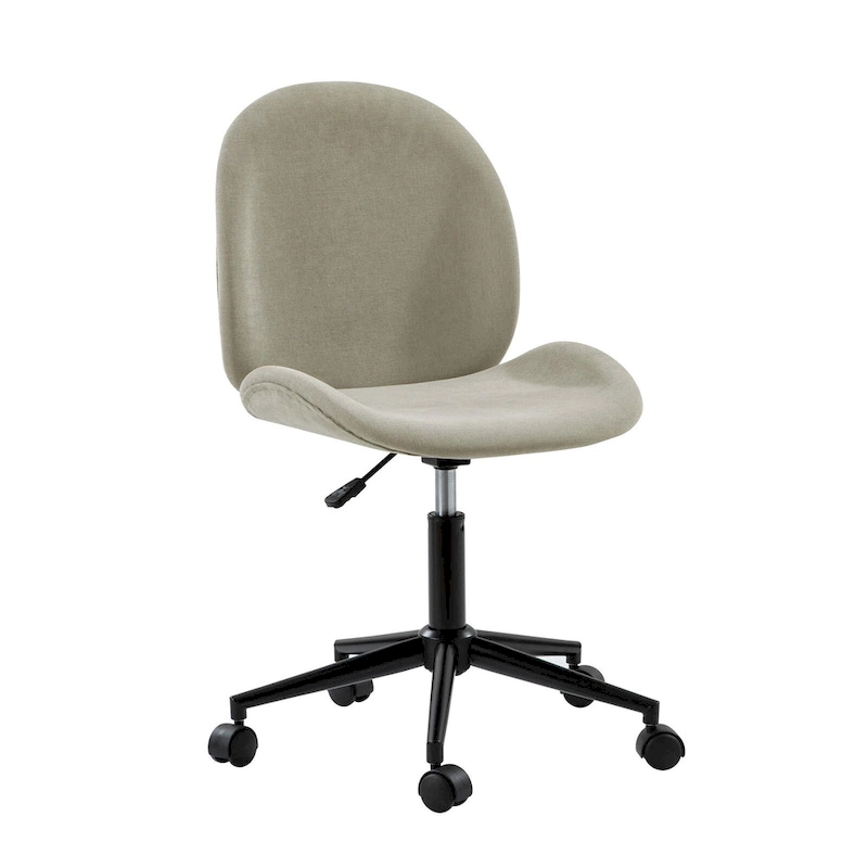 Ines Modern 0ffice Chair 360Whirling Armless With Metal Base by HULALA HOME