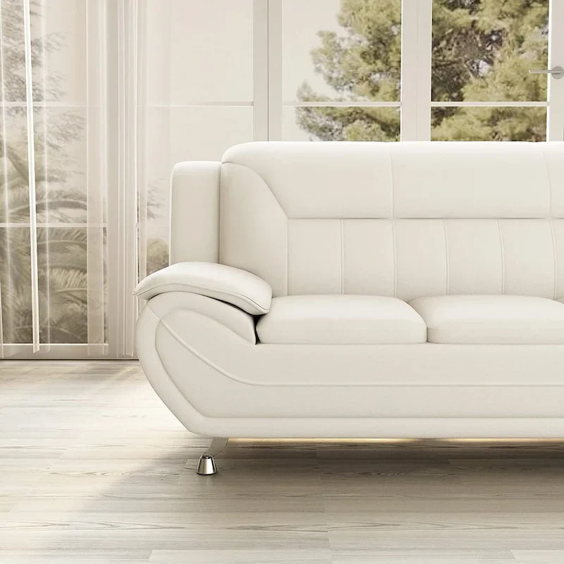 Michael Segura Bonded Leather Upholstered Sofa