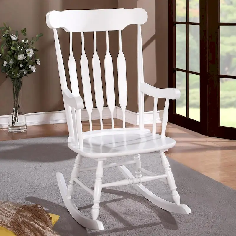 Windsor Country Design White Wood Rocking Chair