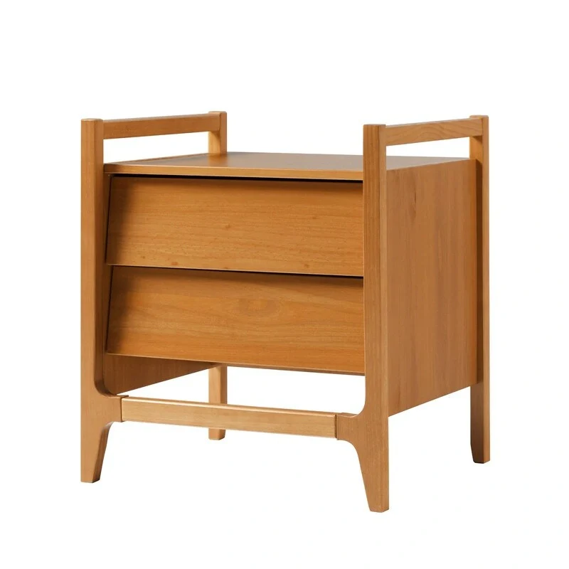 Scandi Angle Face Solid Wood Nightstand