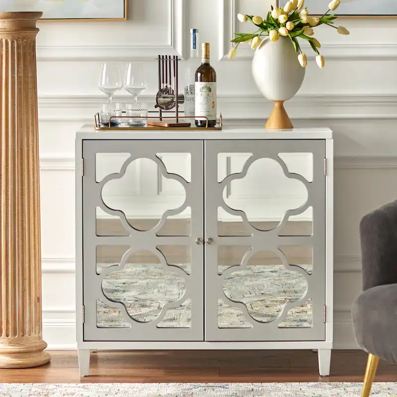 Lifestorey Broadway Mirrored Double Door Cabinet