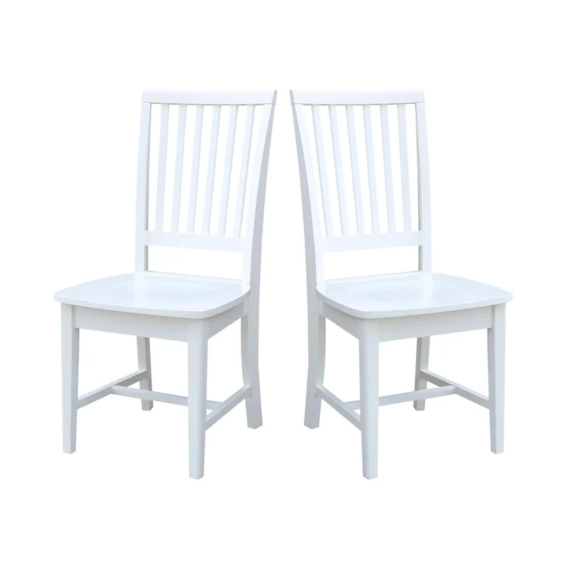 Solid Wood Mission Dining Side Chairs, Set of 2