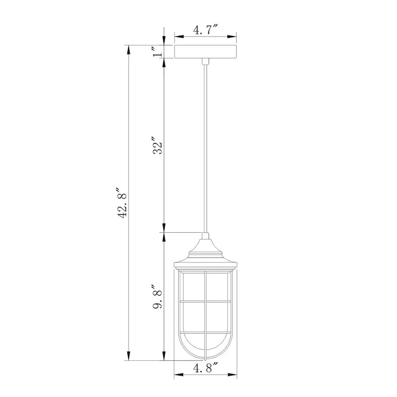 Tiago Chrome 1 Light Clear Glass Shade Pendant Lamp