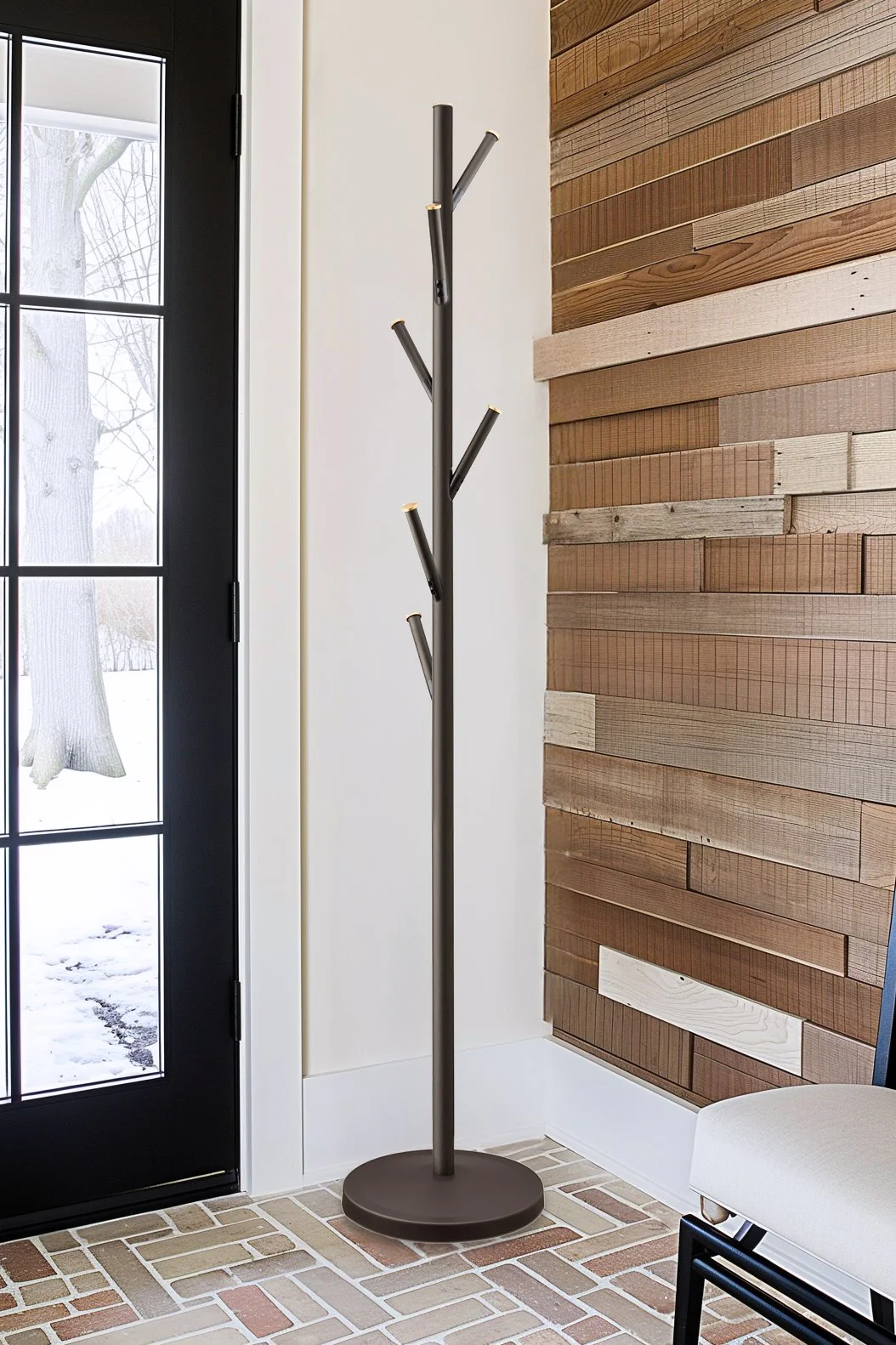 Addison 68 Modern 6 Hook Free Standing Metal Coat Rack, Oil-Rubbed Bronze