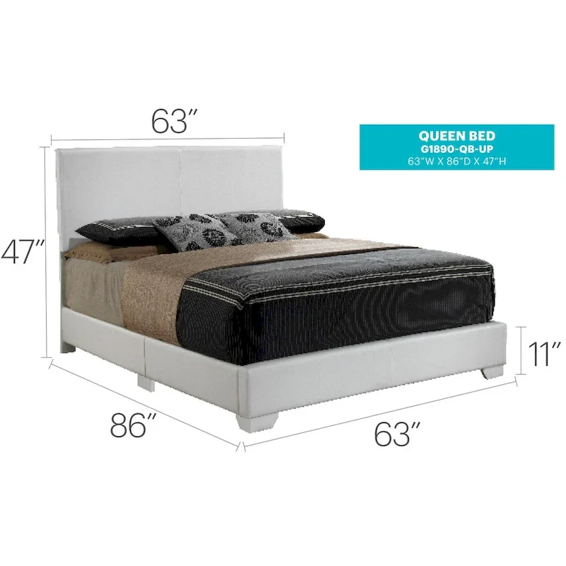 Aaron Upholstered Queen Panel Bed