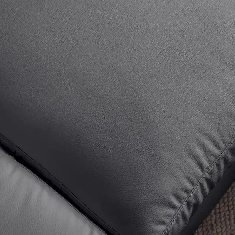 Modern Faux Leather L-Shaped Sofa with Reversible Chaise Lounge