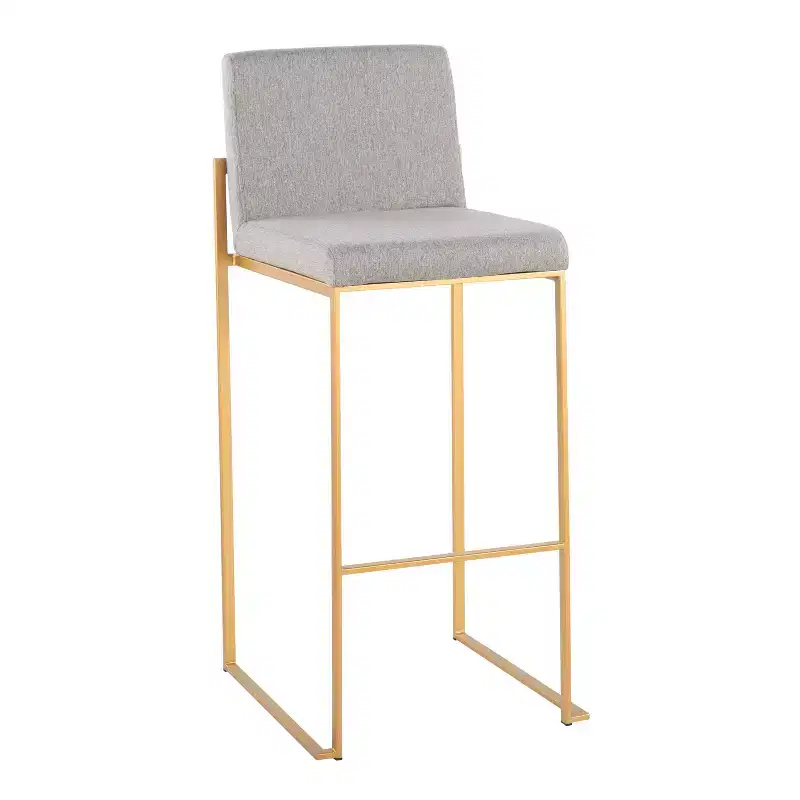 LumiSource Set of 3 Fuji High Back Barstools Fabric