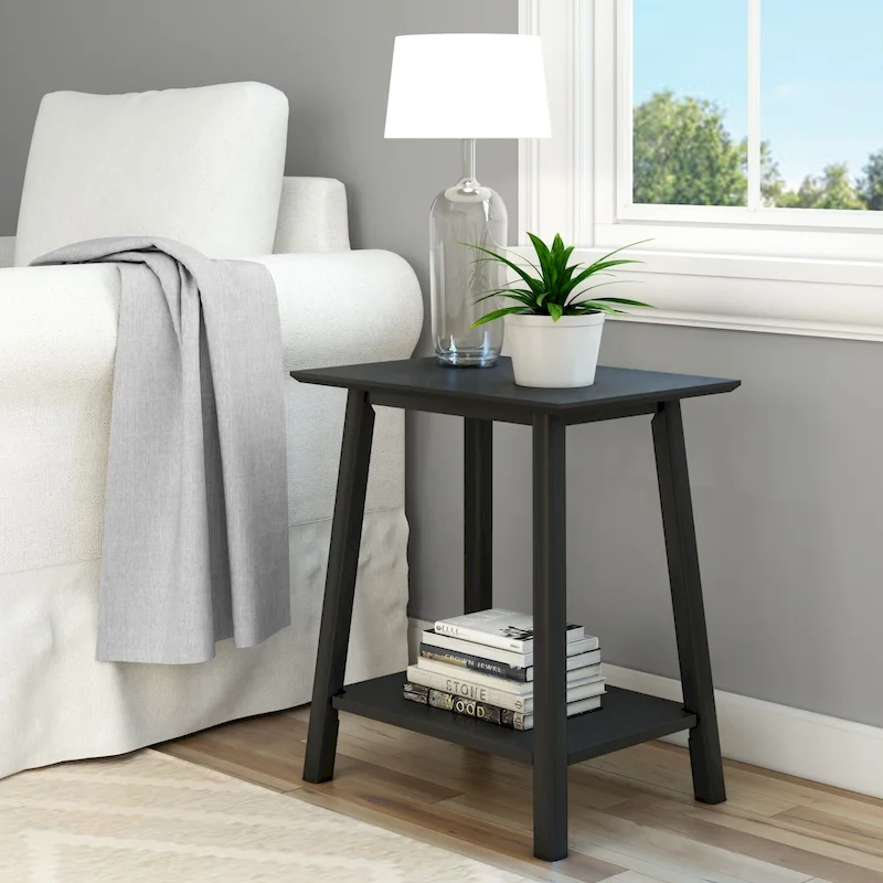 Plank and Beam Mid-Century Modern Accent End Table - 23 L x 16.25 W x 25.5 H