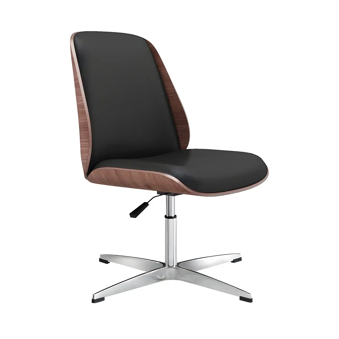 Modern Leather Upholstered Swivel Office Chair