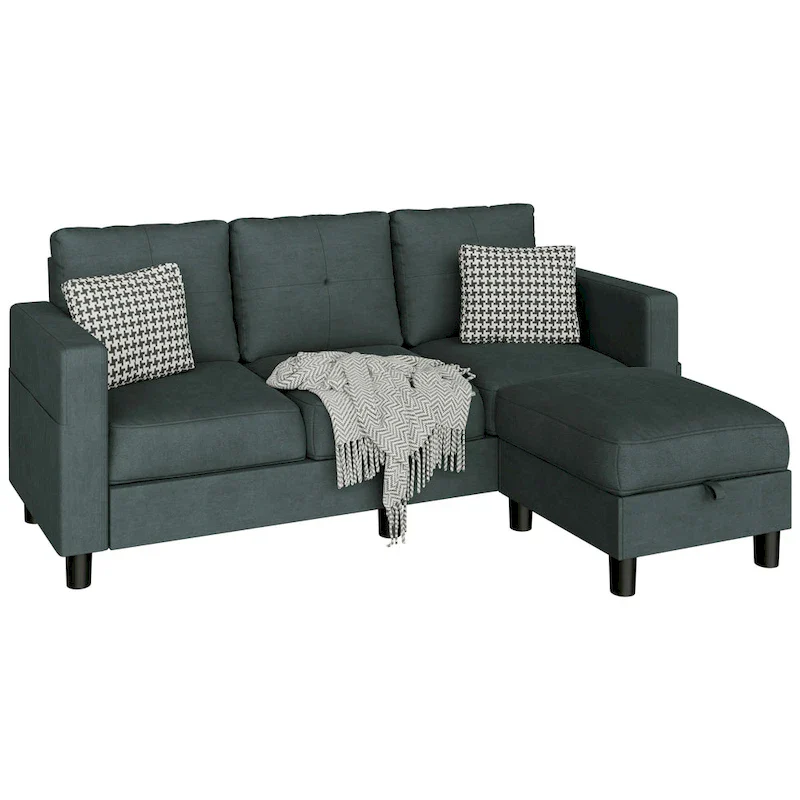 L-Shaped Sectional Sofa (With Interchangeable Chaise)