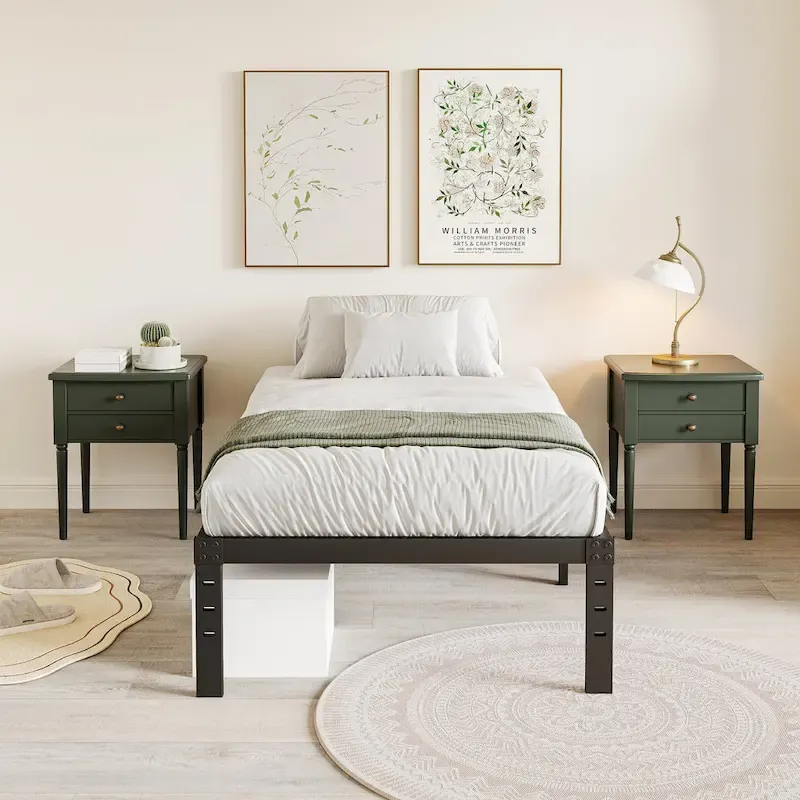 14 Inch Heavy Duty Bed Frame, No Box Spring Needed, Noise Free