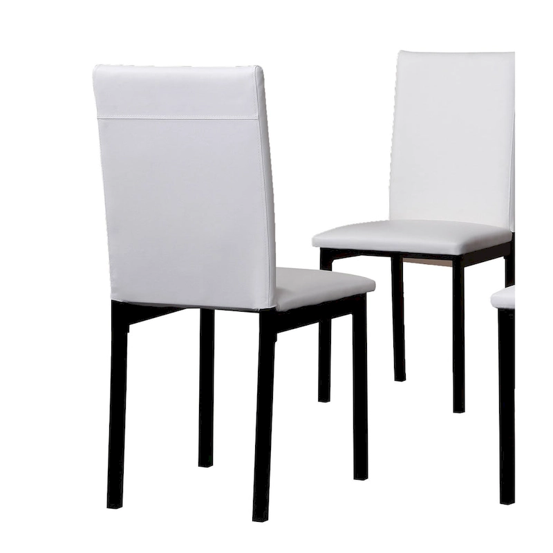 Modern Style 5-Piece Dining Set with Rectangular Table and 4 Upholstered High Back Chairs