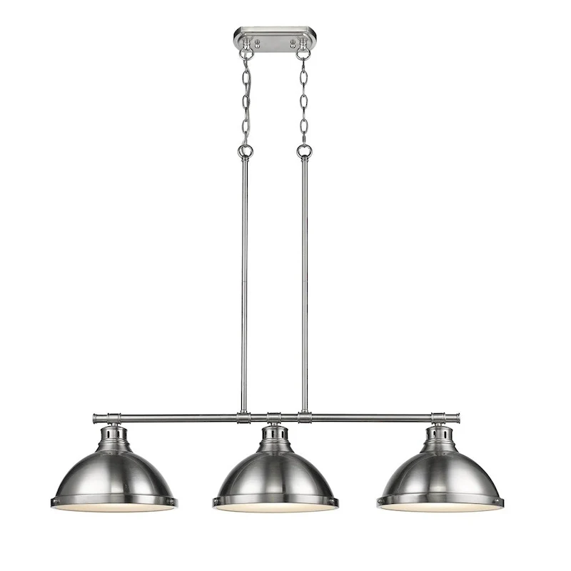 Golden Lighting Duncan Pewter 3-light Linear Pendant