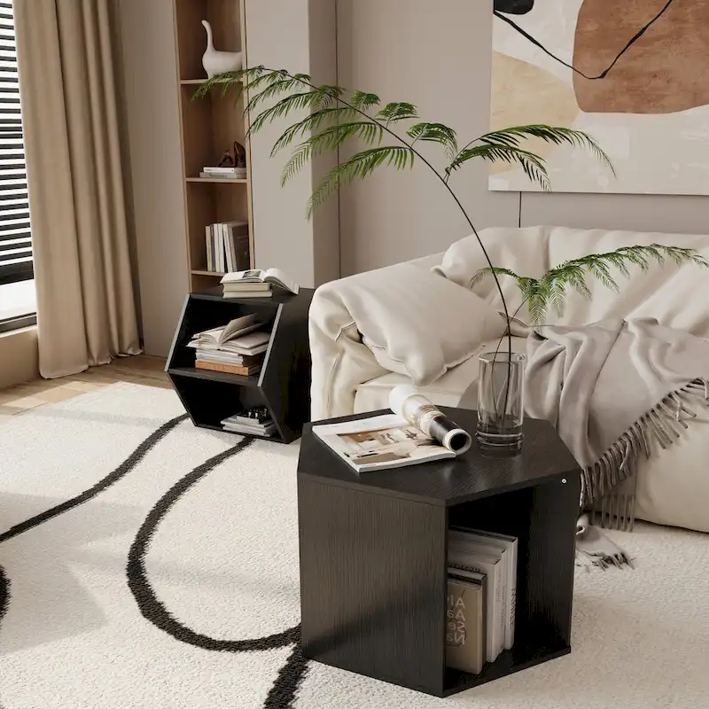 Hexagonal Coffee Table Side Table Nightstand