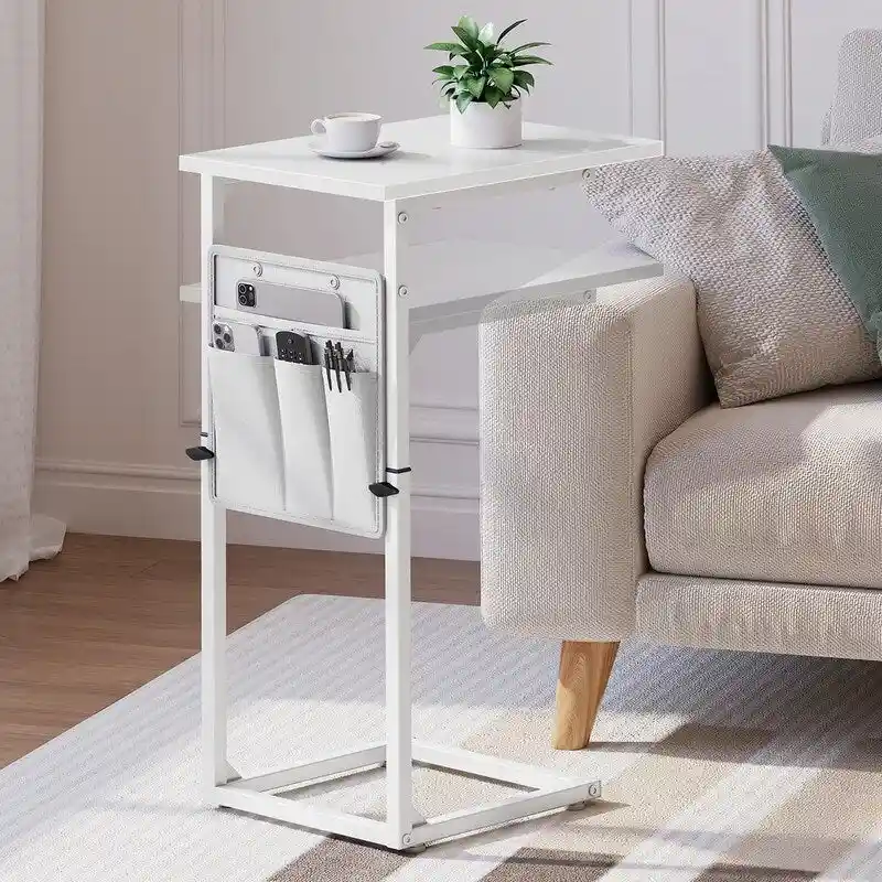 C Shaped End Table - 16D x 12W x 33H
