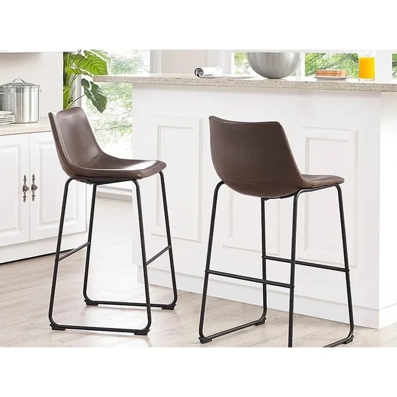 Middlebrook Prusiner 30-inch Faux Leather Bar Stool (Set of 2)