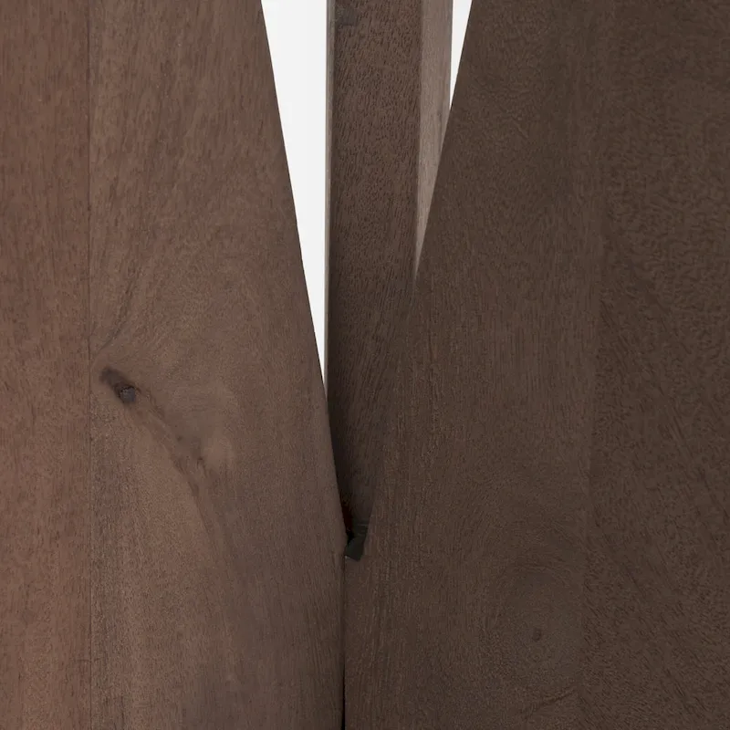 Mattius Black Solid Wood Round Accent Table - 18L x 18W x 22H