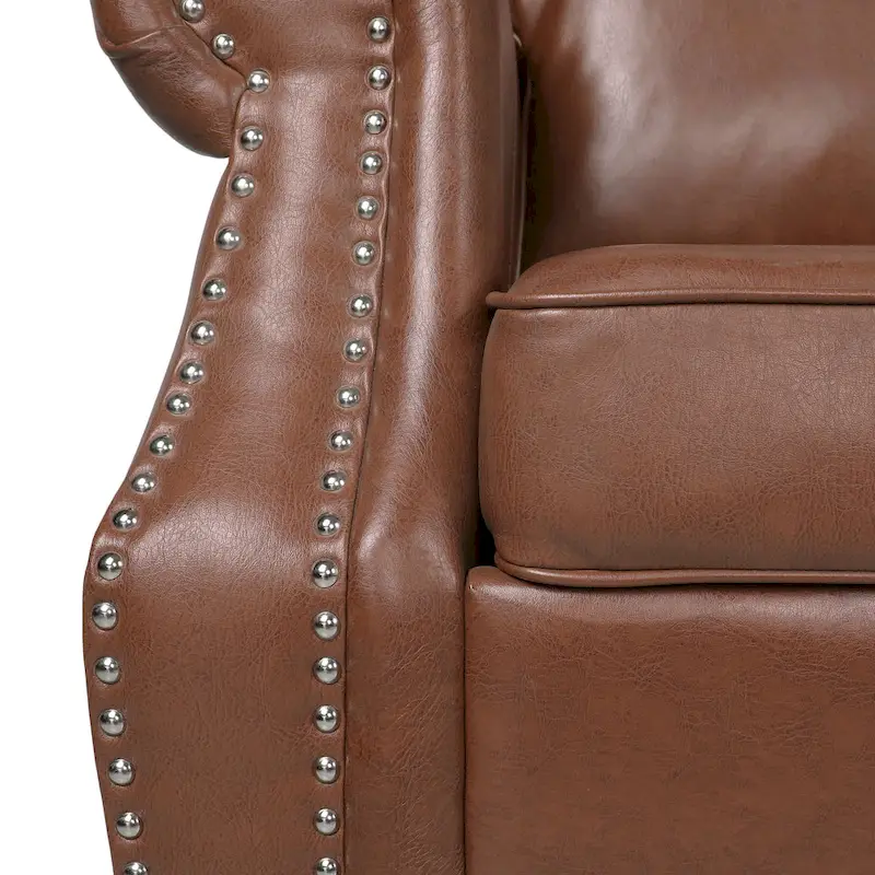 Dowd Faux Leather 3 Piece Club Chair and Sofa Set by Christopher Knight Home