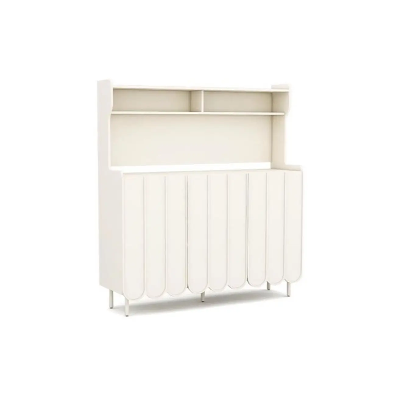 Modish Cream Wood Narrow Sideboard
