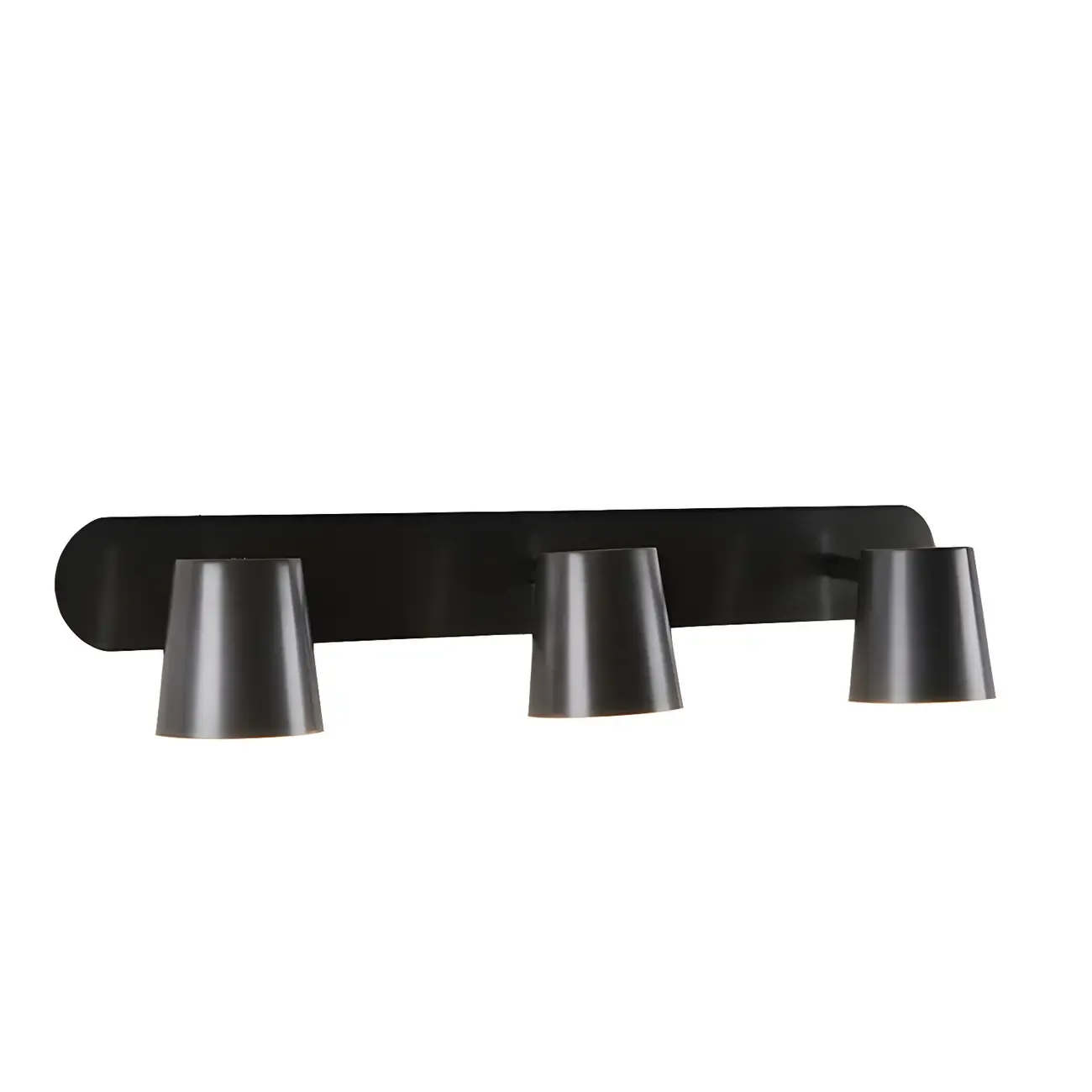 Geometric Dimmable Black Vanity Light  with 3-Light