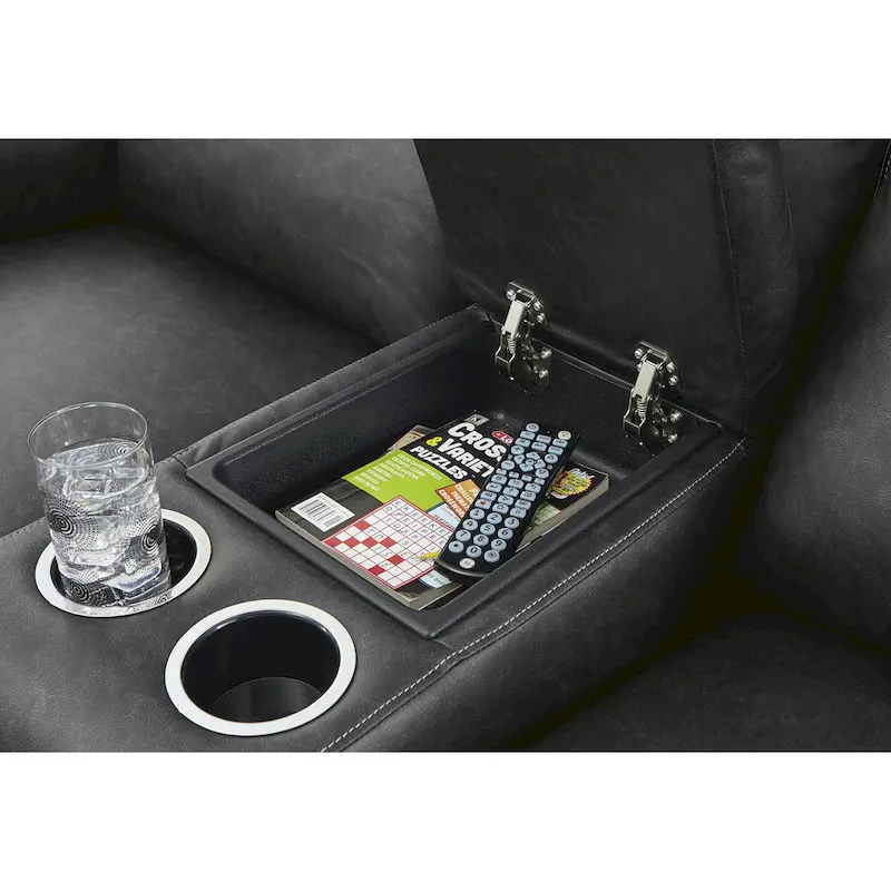 Signature Design by Ashley Barnsana Power Reclining Loveseat with Console