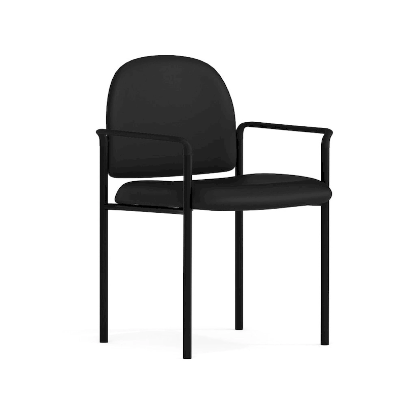 Comfort Stackable Steel Side Reception Chair with Arms