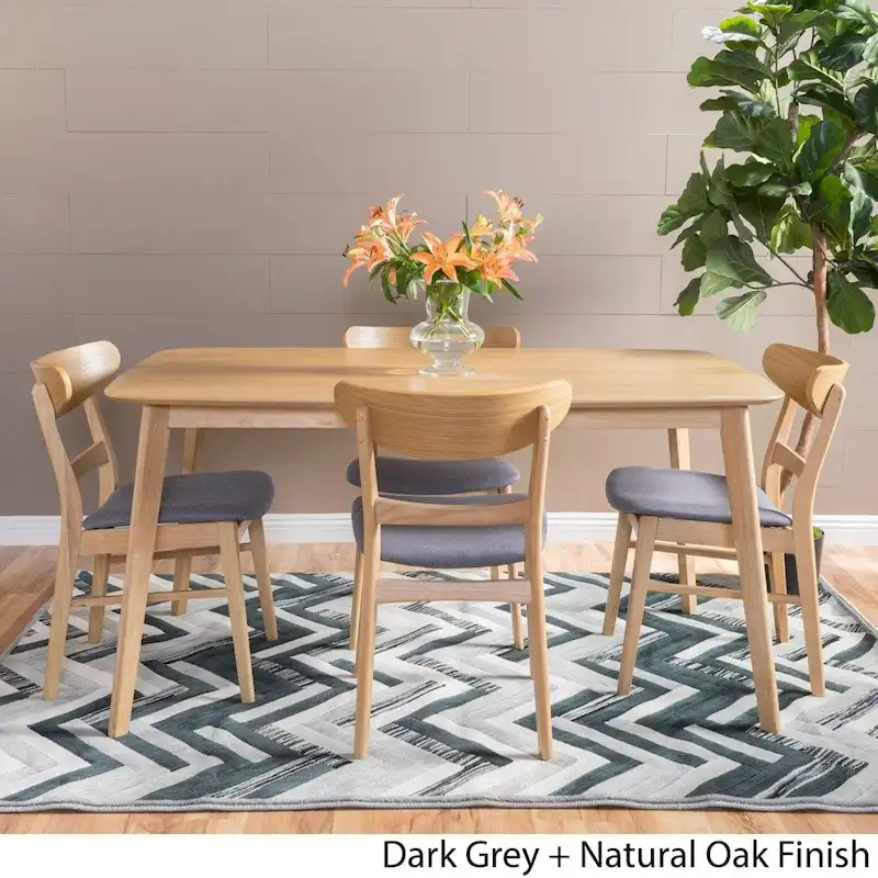 Bryner Mid-Century Modern 5 Piece Dining Set by Christopher Knight Home