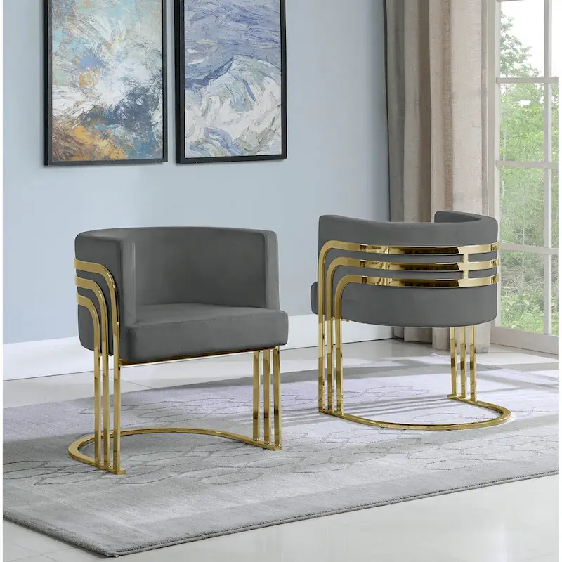 Best Quality Furniture Accent 1-Chair with Gold Base (Single)