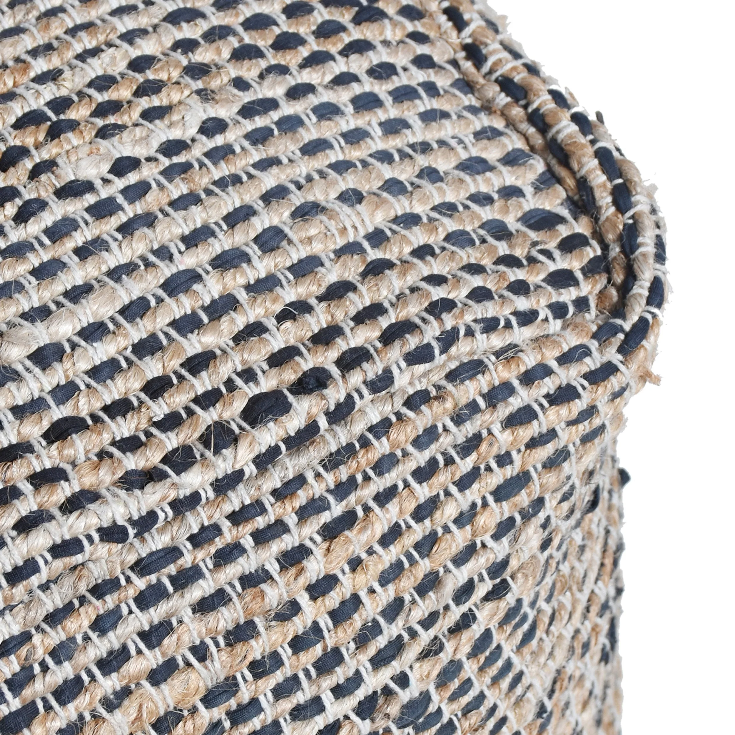 Boho Handcrafted Fabric Pouf - NH453513