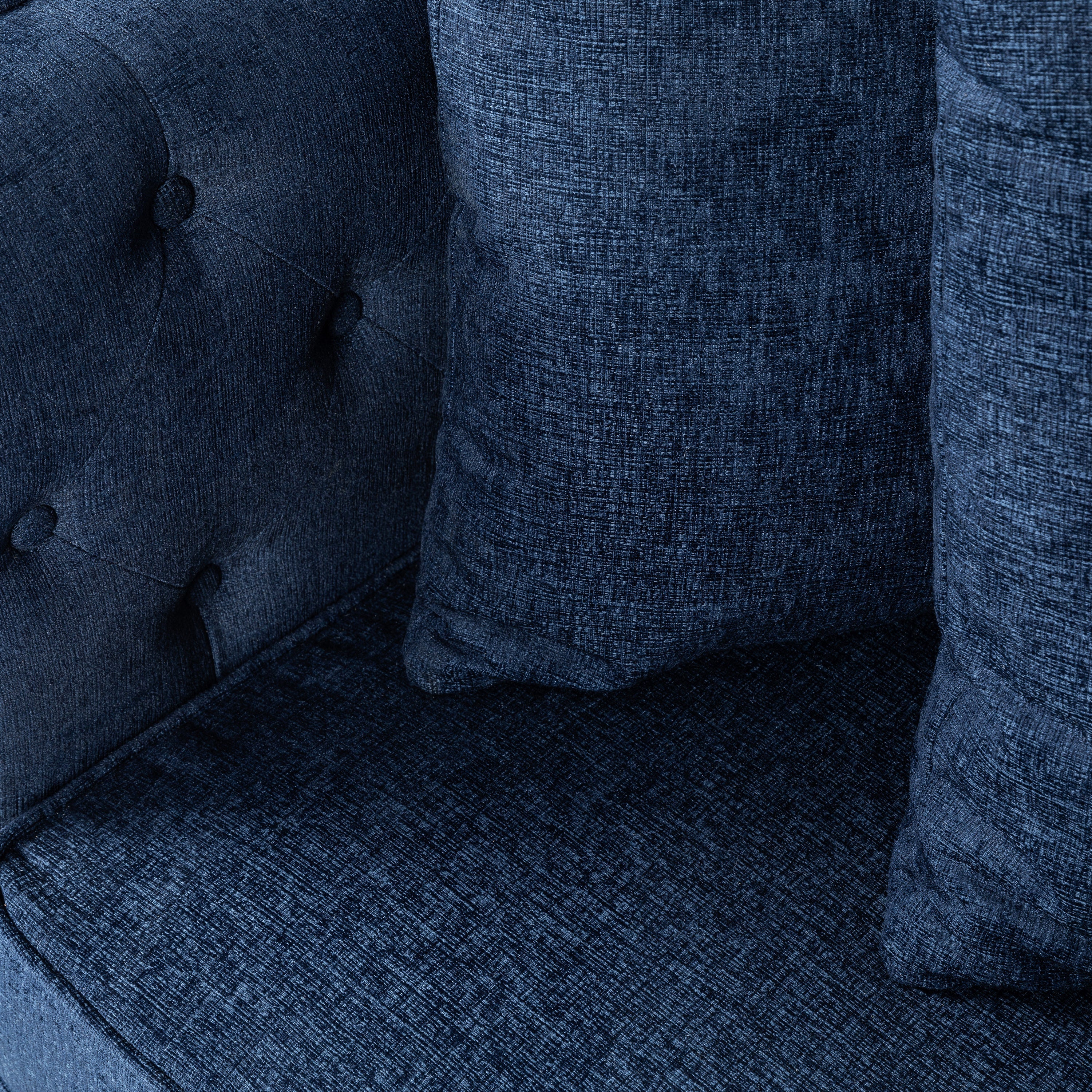 Mid-Century Modern Button-Tufted Loveseat