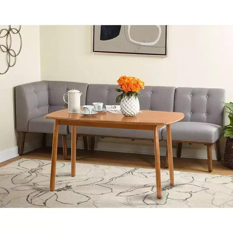 Buylateral 4pc Seats 4 Neha Mid Century Modern Upholstered Dining Set
