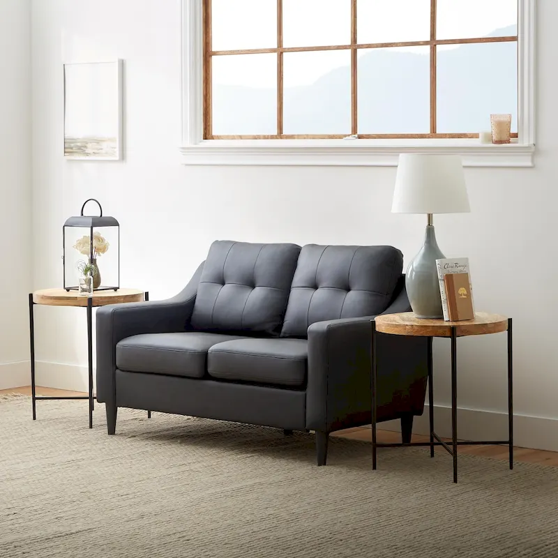 Brookside Ellen 54 Upholstered Scooped Arm Loveseat