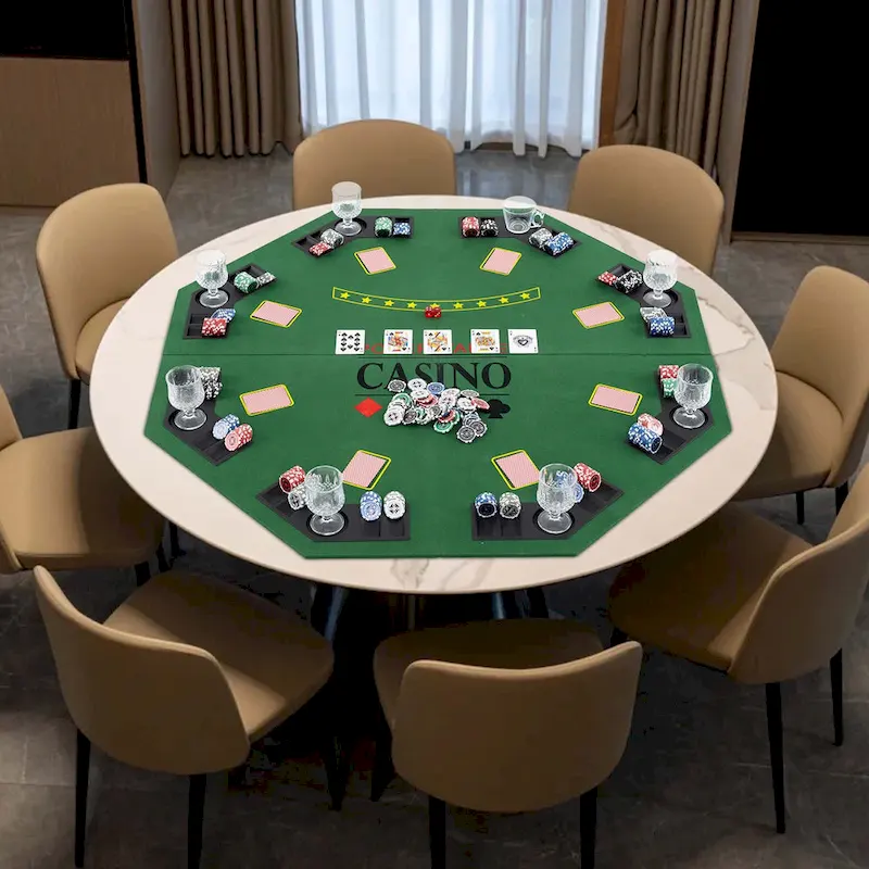 Costway 48 Poker Table Top - 8 Player Foldable Texas Holdem Poker - See Details