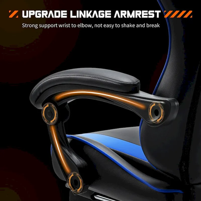 PU Leather Swivel Game Desk Chair