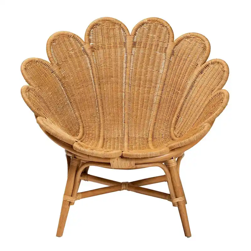Blossom Bohemian Honey Rattan Accent Flower Chair