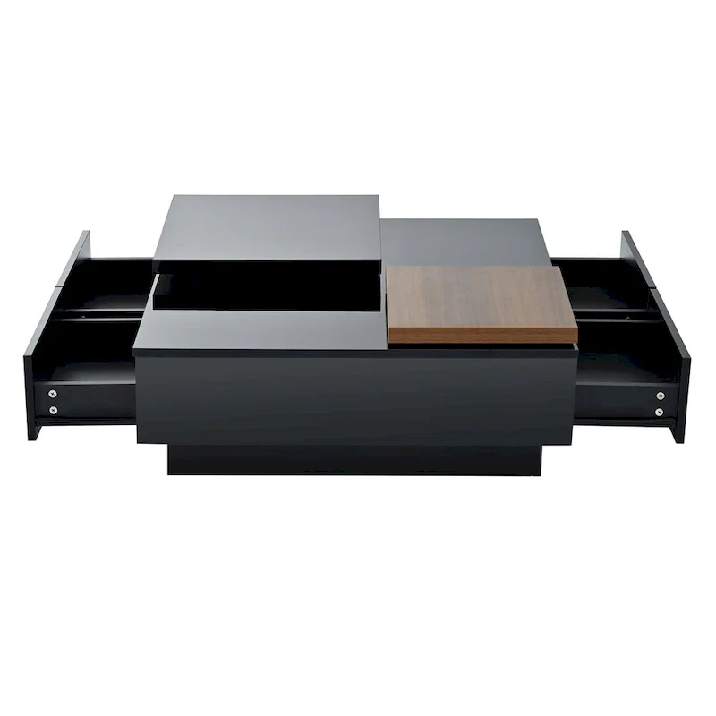 Square Wood Coffee Table with High Gloss finish