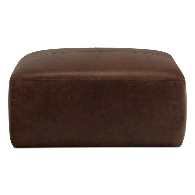 Poly & Bark Sequoia Ottoman - Full Grain Genuine Italian Leather