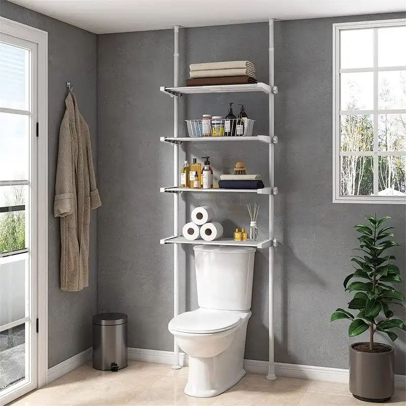 Over the Toilet Storage Cabinet - 10.6  D x 33  W x 116  H