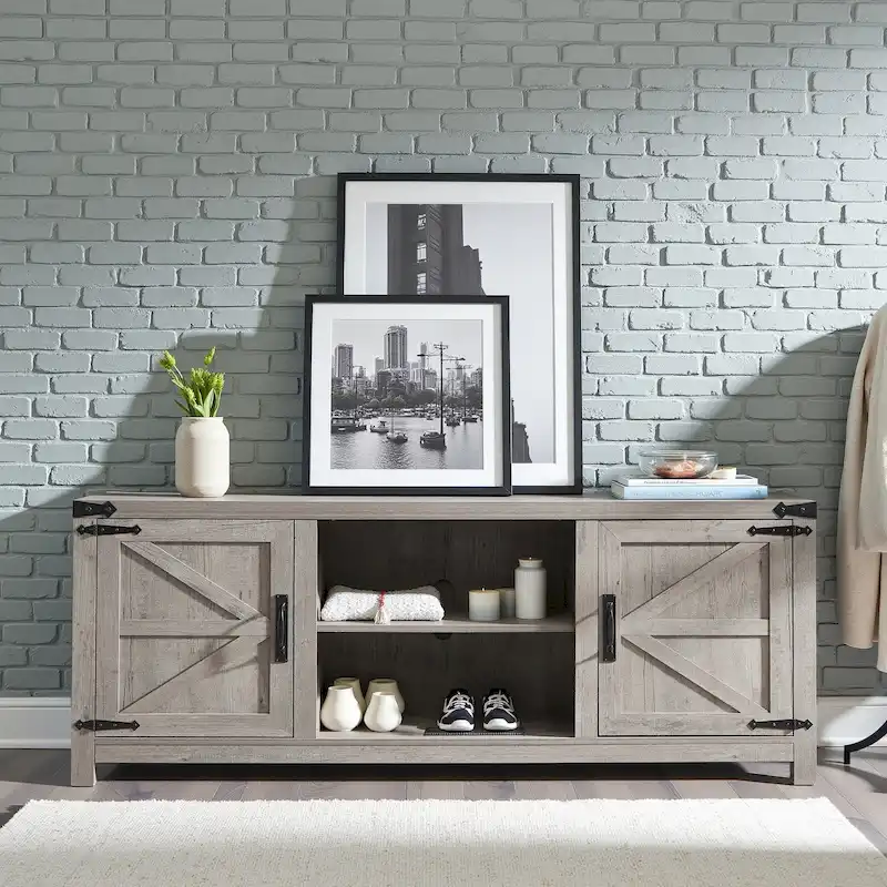 Farmhouse TV Stand, Television Console Table, Entertainment Center