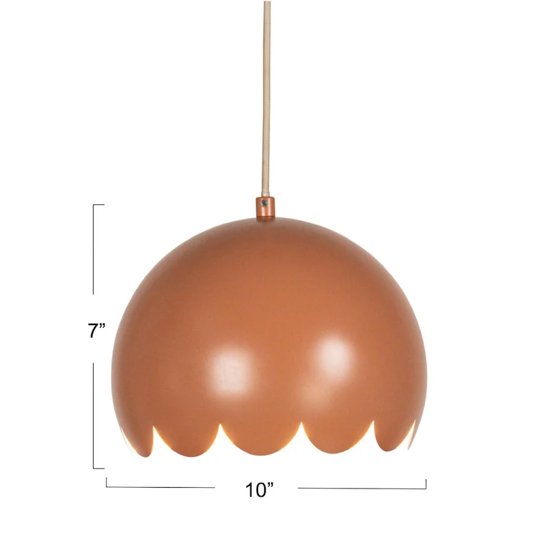 Scalloped Metal Pendant Lamp