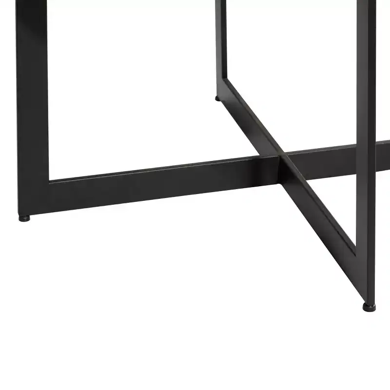 Industrial Wood and Metal Coffee Table Brown - Olivia & May: No Assembly, Sturdy Iron Legs