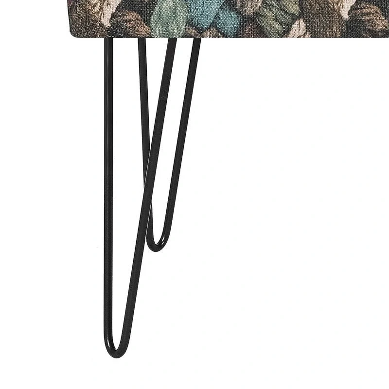 Adeco Bench Ottoman Fabric Rectangular Footrest Upholstered Bedroom