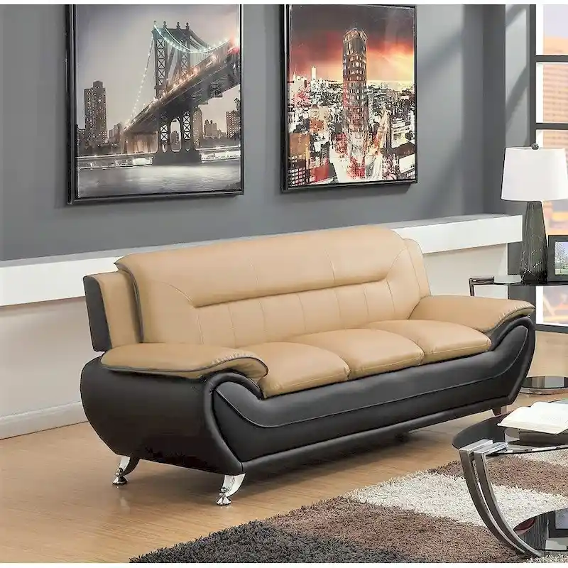Sanuel 79.2 Faux Leather Pillow Top Arm Sofa