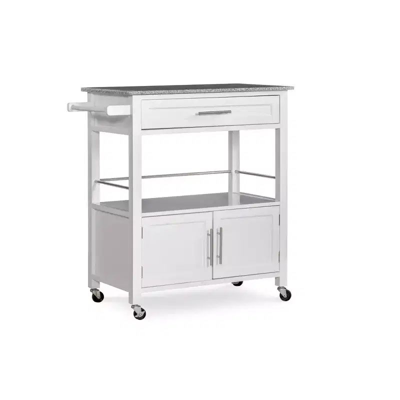 Cameron Kitchen Cart with Granite Top - Linon