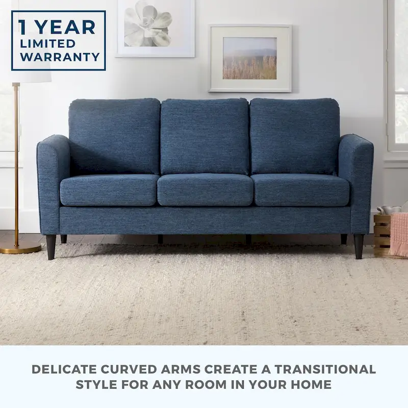 Brookside Clara 73  Upholstered Curved Arm Sofa