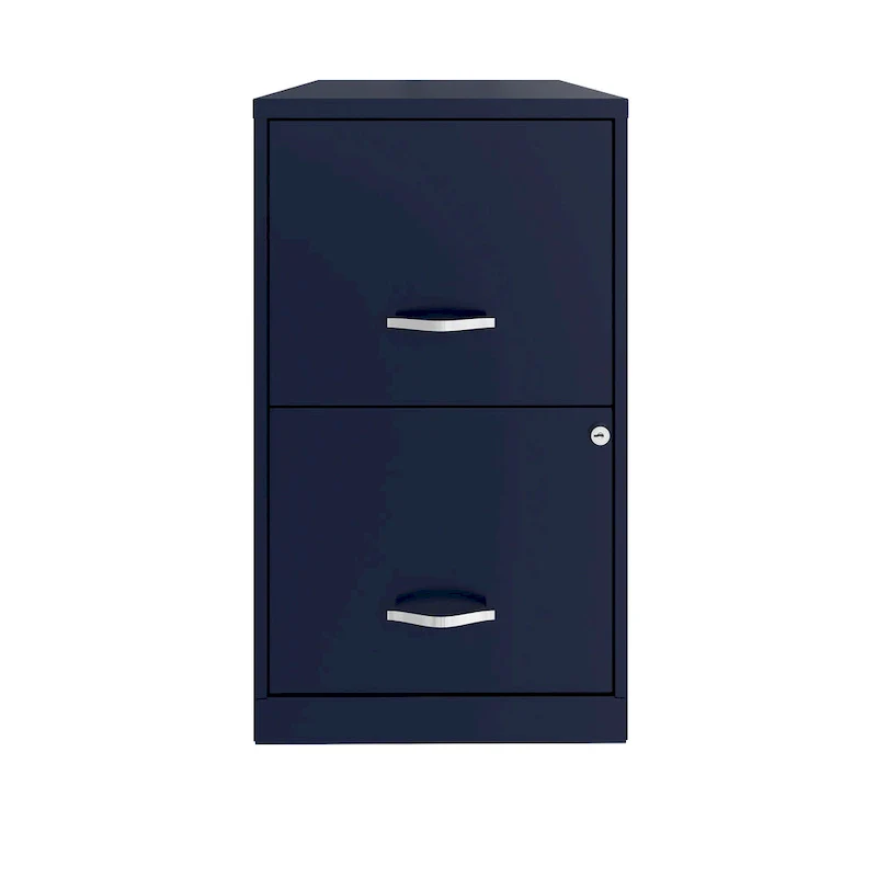 18in. 2 Drawer Metal File Cabinet, Navy